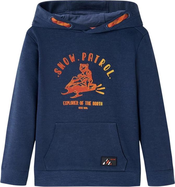 Marineblau Melange, Orange
