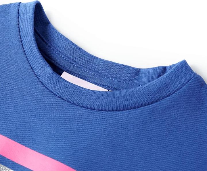 Actual product image vidaXL Children's dress with drawstring cobalt blue 92,Material: 95 (92)