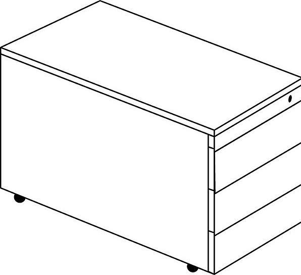 Produktbild Mauser Schubladencontainer mit Rollen (41.5 x 80 x 57 cm)