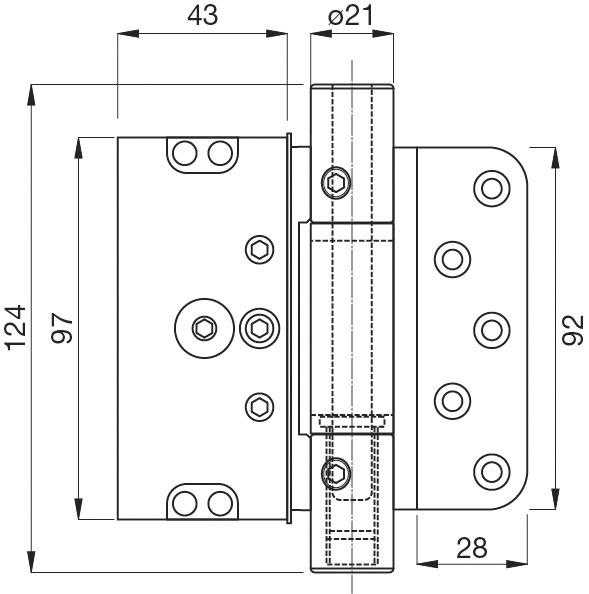 Produktbild Anuba Haustürbänder Duplex 321-3D-TST