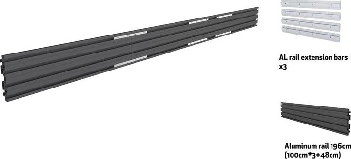 Actual product image Multibrackets Aluminum Profile, Modular Pro System, Black (Cable Strips / Sleeves)
