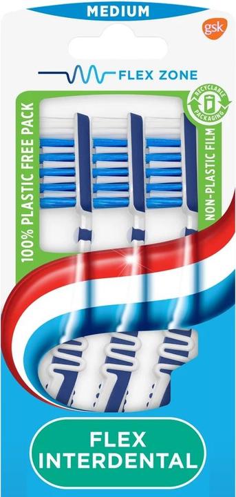 Produktbild Aquafresh Flex Interdental Medium Toothbrush (Mittel, 3x)