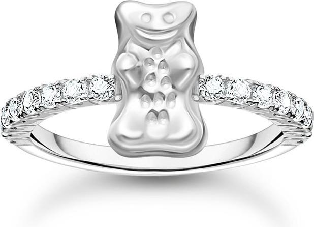 Immagine prodotto Thomas Sabo Ring mit HARIBO Goldbär und Steinen Silber (52, 925 Argento)