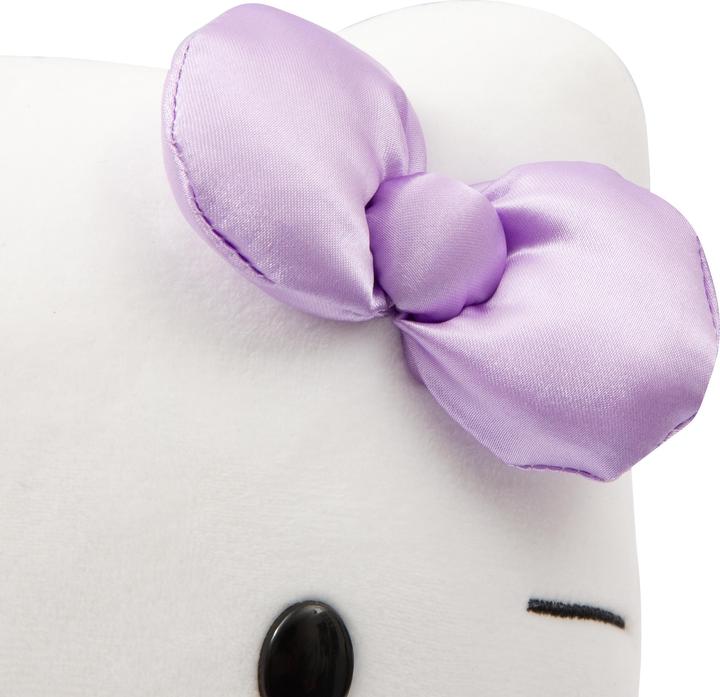 Actual product image Giochi Preziosi Hello Kitty Soft Plush Toy 30 cm High with Fashionable Outfit, Purple Satin Dress an (30 cm)