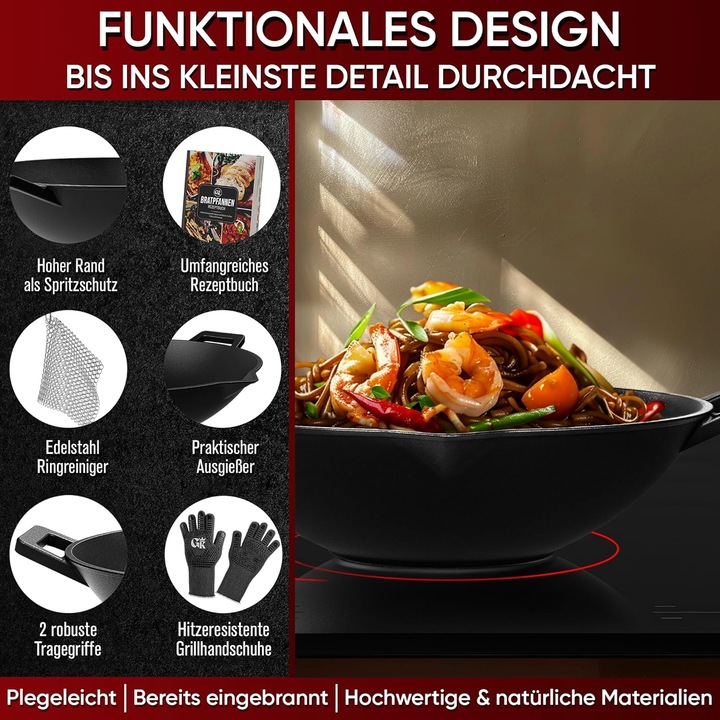 Productafbeelding Gusskönig Wok (36 cm, Wokpan, Gietijzer)