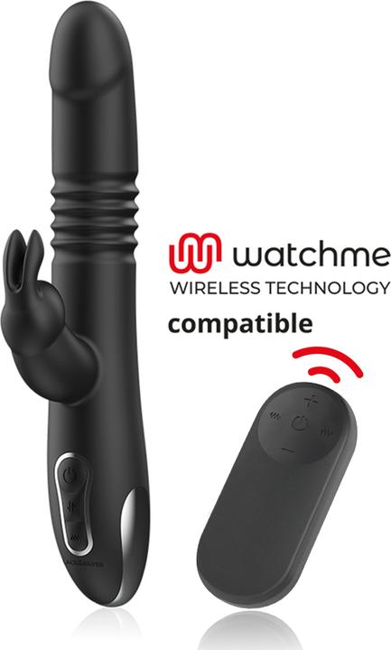 Actual product image Black&Silver Kenji Stimulating Vibe Watchme Wireless Technology Compatible