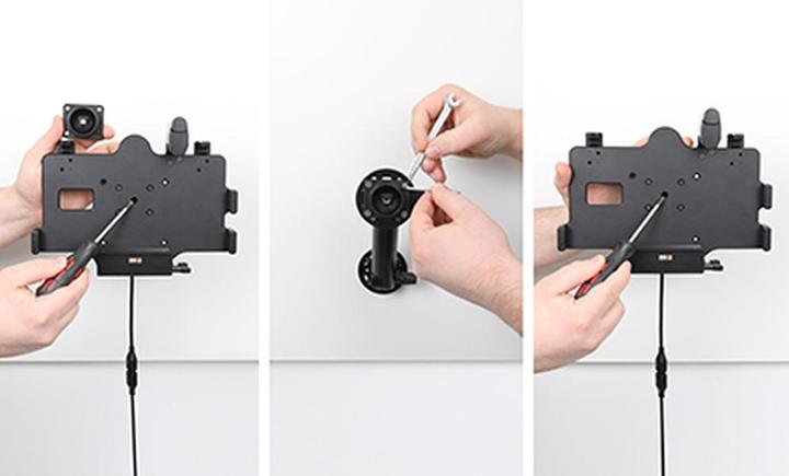 Actual product image Brodit Holder with lock, active + USB-HOST (type C), 12/24V, for SAMSUNG Galaxy Tab Active 5