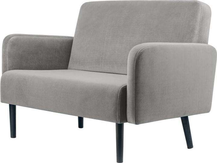 Actual product image Paperflow 2-seater sofa LISBOA grey black fabric (2 person sofa)