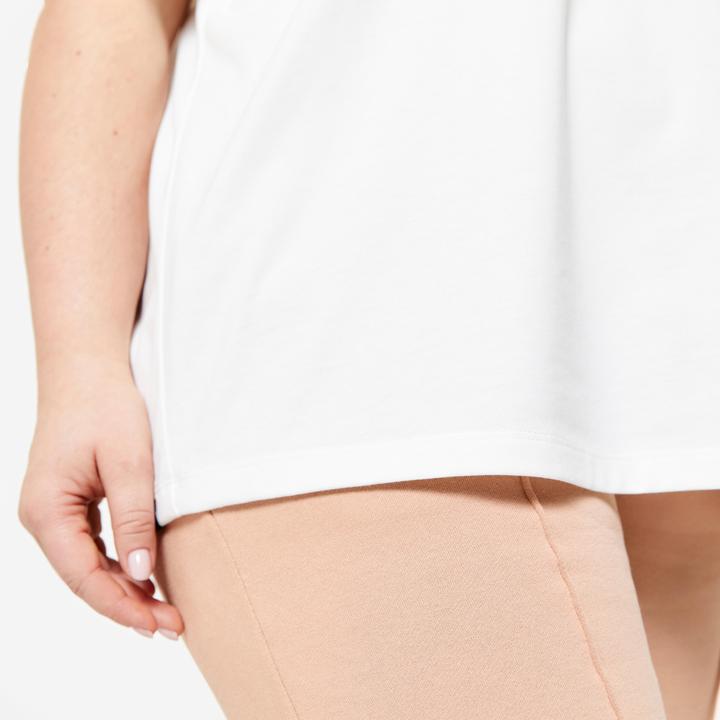 Immagine prodotto Domyos T-shirt oversize da donna con scollo rotondo - beige (XS)