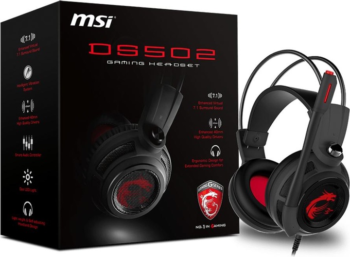 Actual product image MSI H991 Gaming Headset, black (Cable)
