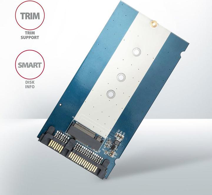 Produktbild Axagon RSS-M2SD Gehäuse für M.2-SATA-SSDs bis 2280 - Aluminium (2.5")