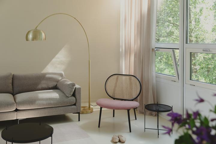 Image du produit Zuiver Metal Bow Floor Lamp Brass (E27)