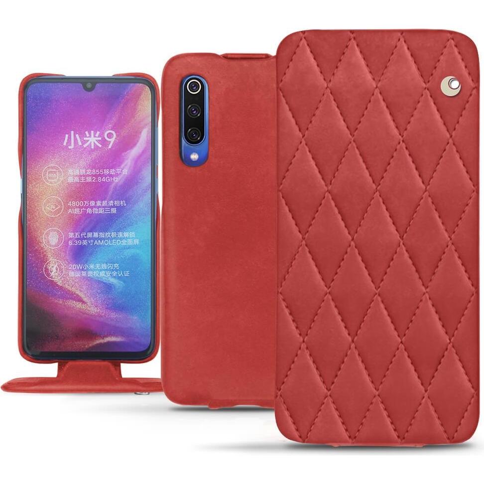 Noreve Lederschutzhülle vertikal (Xiaomi Mi 9), Smartphone Hülle, Rot