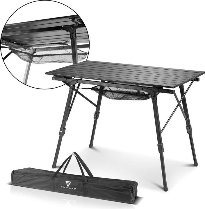 Produktbild Stahlwerk Campingtisch CT-30 ST Faltbarer und höhenverstellbarer Alu-Klapptisch
