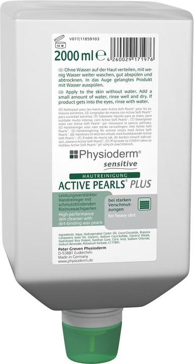Physioderm ACTIVE PEARLS® PLUS Handreiniger 2,0 l (Flüssigseife, 2000 ml)