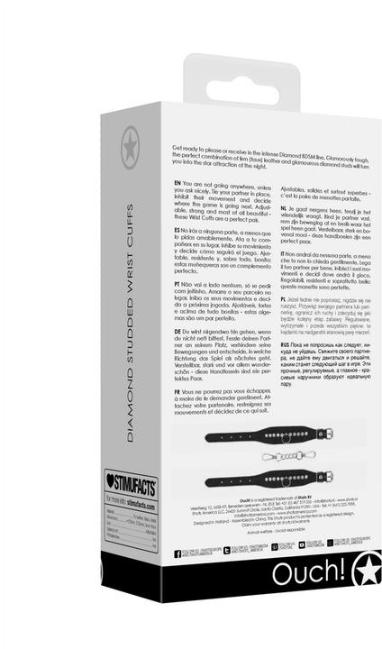 Actual product image Ouch! Diamond Studded Wrist Cuffs