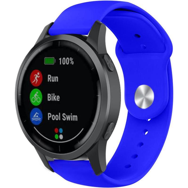 Strap-it Sportarmband (22 mm, Silikon, vivoactive 4), Uhrenarmband, Blau