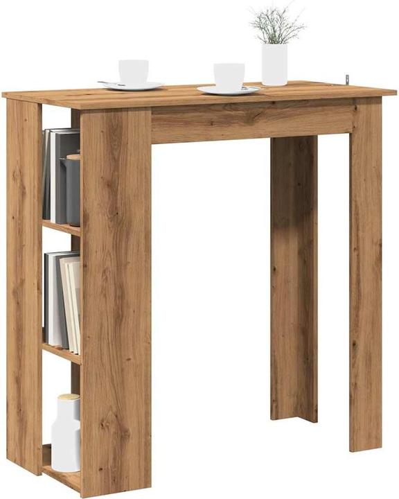Produktbild vidaXL Bartisch mit Regal Artisan-Eiche 102x50x103,5 cm Holzwerkstoff