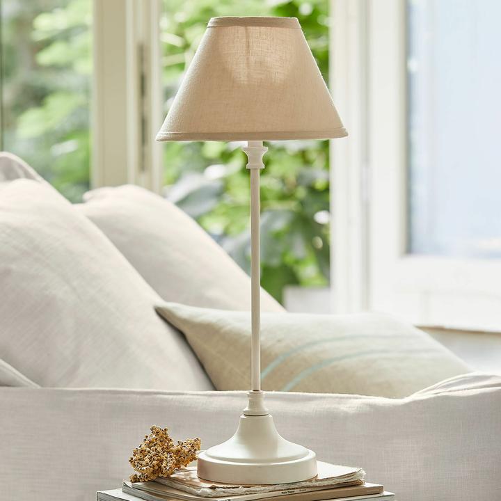 Image du produit Loberon Lampe de table Swindon beige/blanc antique (E14)