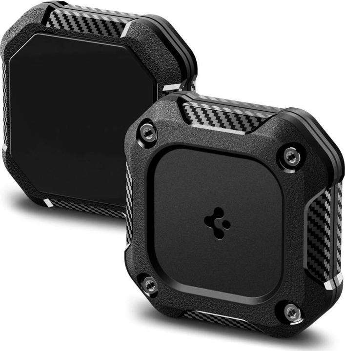 Actual product image Spigen - Tough Armor Holder - Apple AirTag 1 / 2, Waterproof IPX8, 3M Adhesive - Black