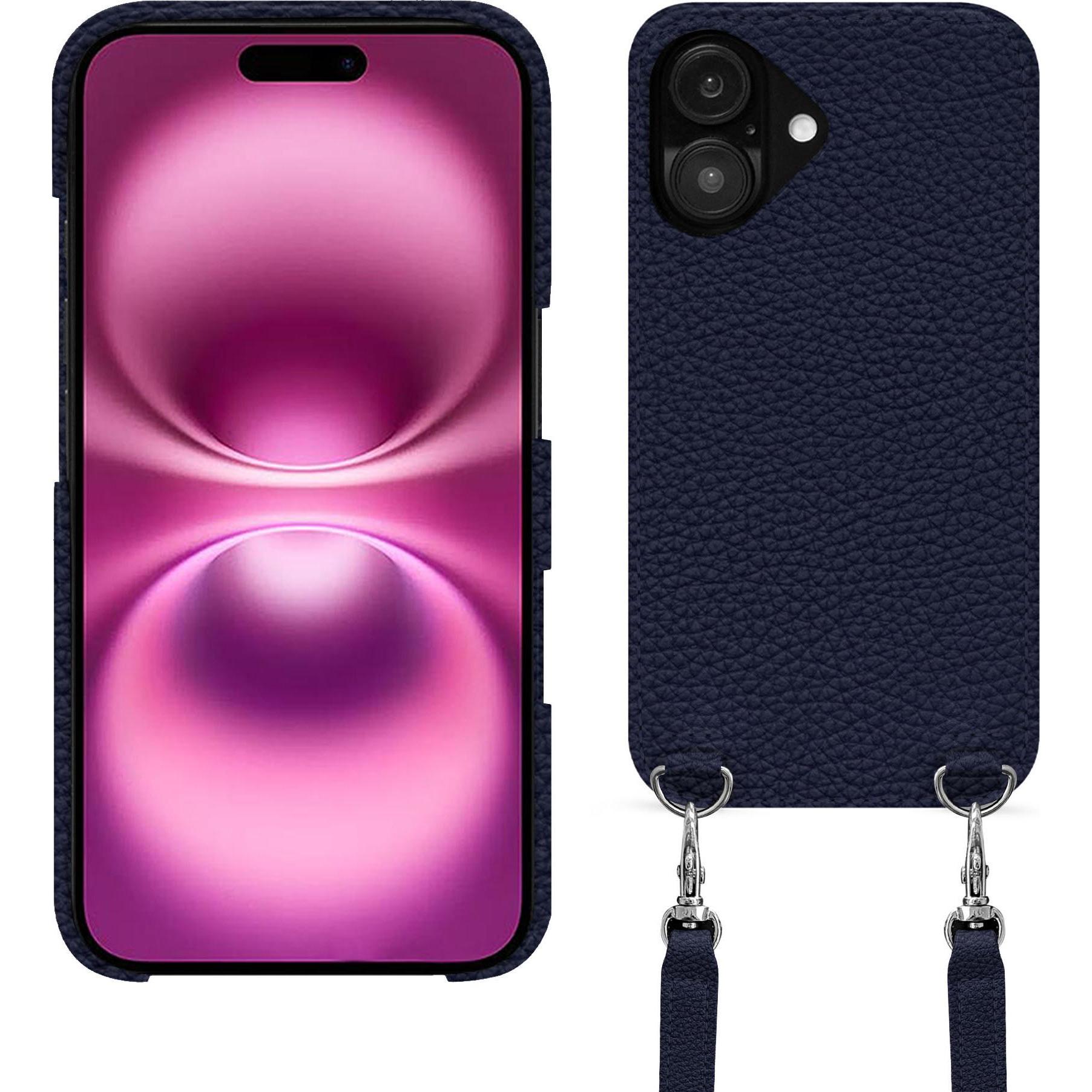 Noreve Schutzhülle mit Schulterriemen Apple iPhone 16 Plus (Apple iPhone 16 Plus), Smartphone Hülle, Blau