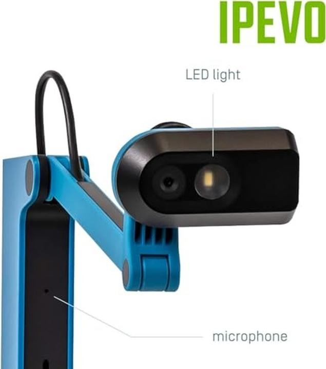Image du produit Ipevo DOK VZ-X USB/HDMI/WLAN 8MP micro lumière batterie bleue