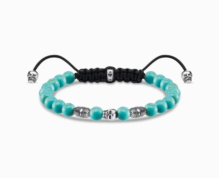 Immagine prodotto Thomas Sabo Bracciale teschio turchese (22 cm, Argento 925)