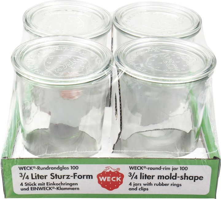 Actual product image Weck lintel shape (4 pcs., 0.85 l)