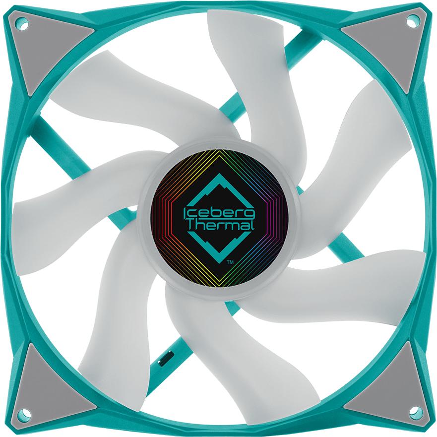 Iceberg Thermal IceGALE ARGB Computergehäuse Ventilator 14 cm Türkis 1 Stück(e) (140 mm, 1 x), PC Lüfter, Türkis