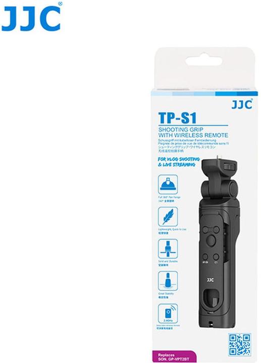 Actual product image JJC TP S1 Shooting Grip with Wireless Remote (replaces Sony GP VPT2BT shooting grip) (Plastic)