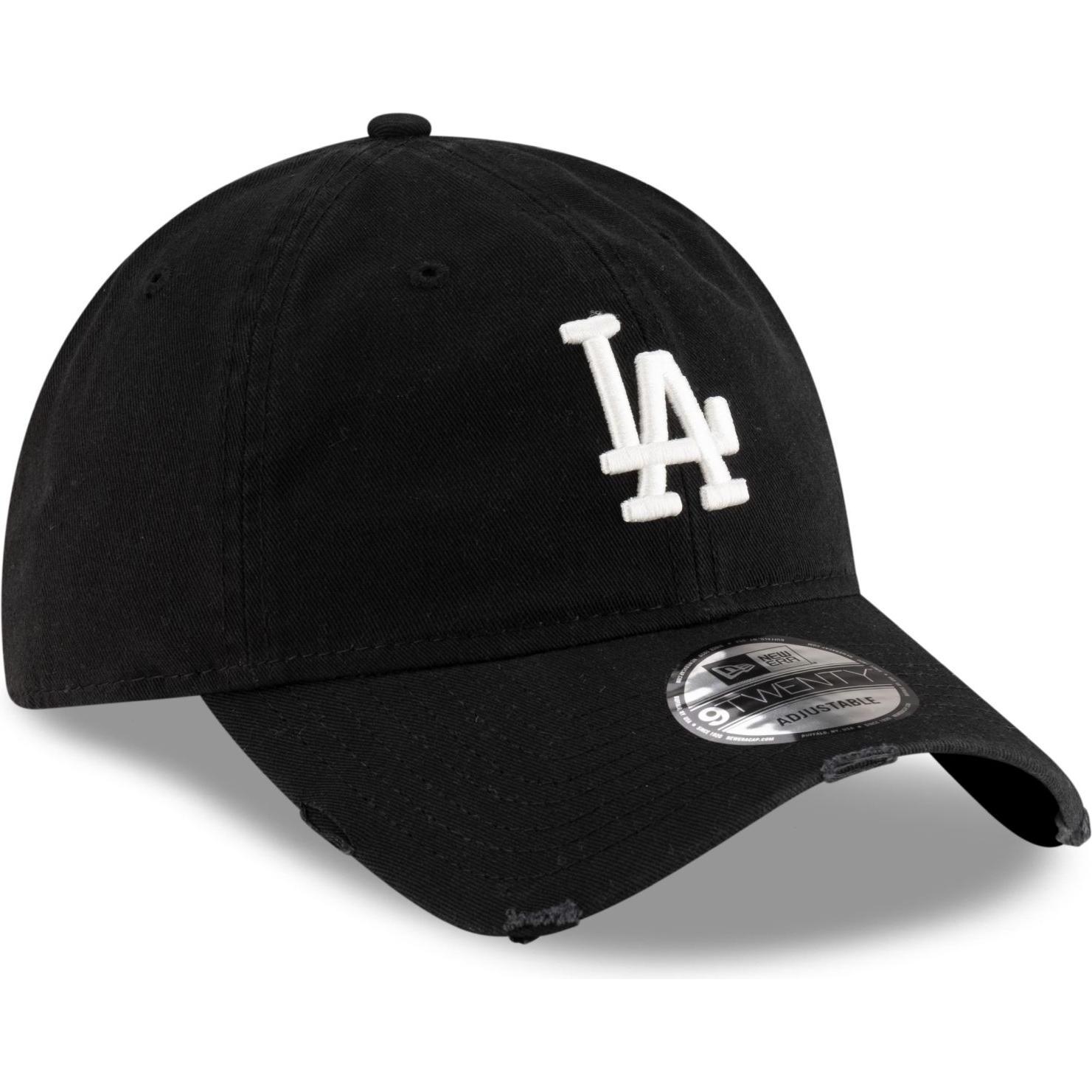 New Era, Herren, Cap, 9Twenty Adjustable Cap - DISTRESSED LA Dodgers, Schwarz