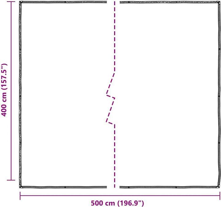 Immagine prodotto vidaXL Telone trasparente con occhielli 4x5 m telone trasparente in polietilene (5 x 4 m)