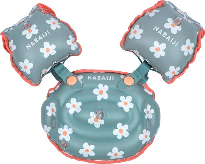 Image du produit Nabaiji Bracelets de piscine progressifs pour enfants - Tiswim imprimé fleurs kaki