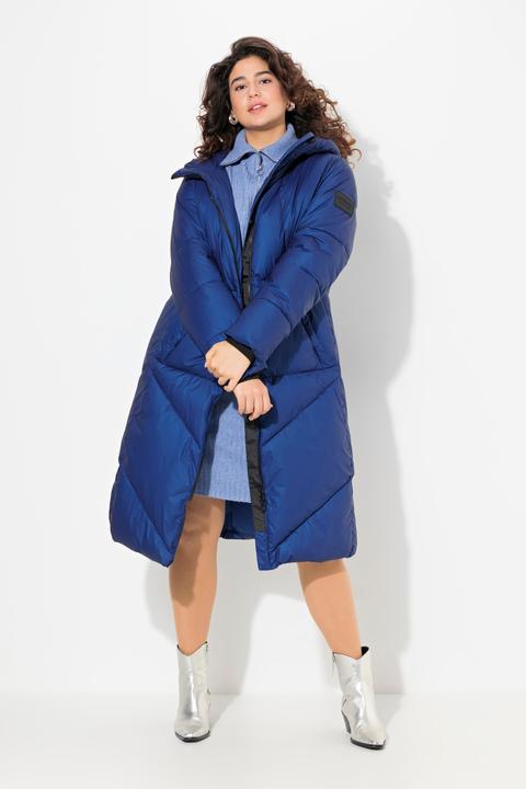 Image du produit Ulla Popken Manteau matelassé, capuche et cordon de serrage, poignets coupe-vent. Coupe évasée. (42, 44)