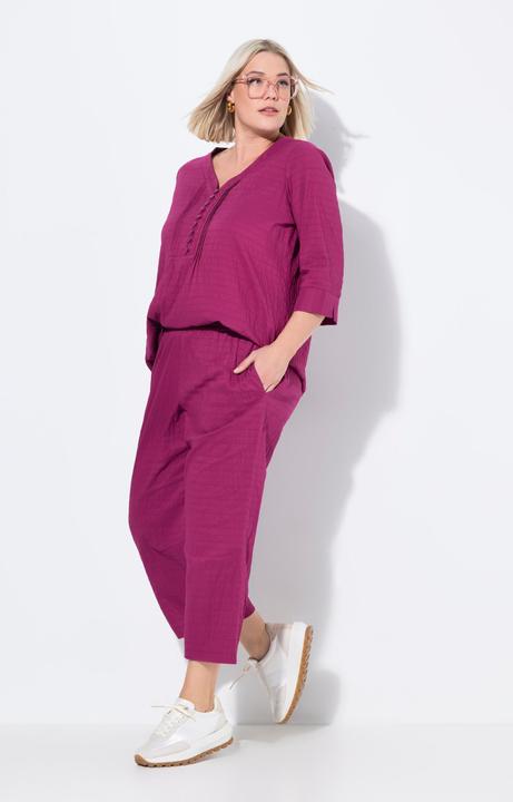 Image du produit Ulla Popken Pantalon 7/8 Ruby, genou formé, jambe droite, taille élastique (44)