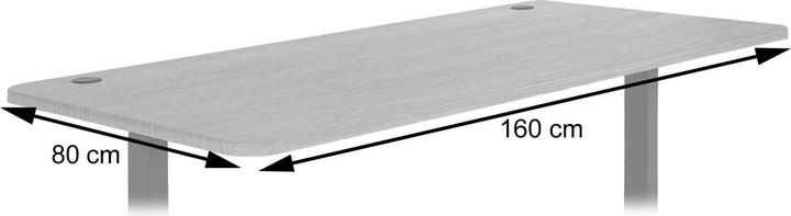 Actual product image Swisshandel24 Tabletop for desks, desk top, 160x80cm cherry (160 x 80 cm)