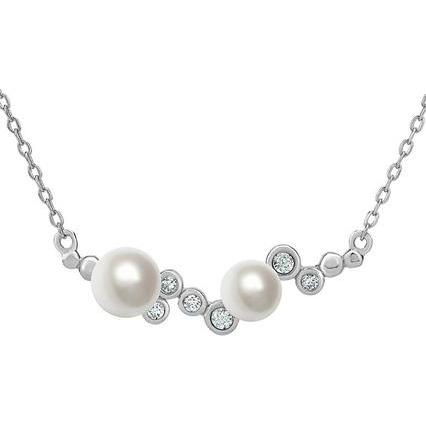 Silvego, Halsschmuck, Silver Pearl Necklace ILUMIA JJJN0972