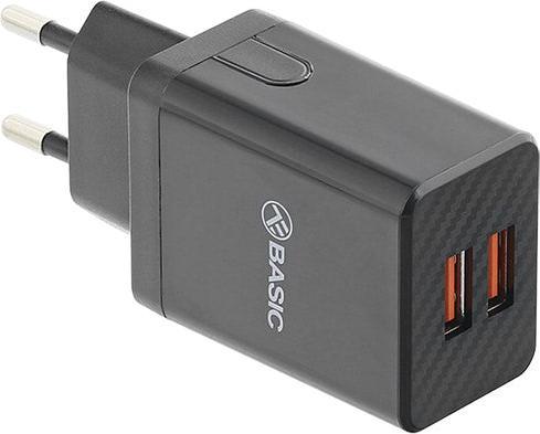 Tellur Basic Wall charger HC204 2xUSB, 2.4A, black (12 W)