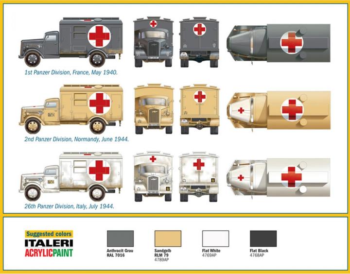 Actual product image Italeri Kfz.305 Ambulance