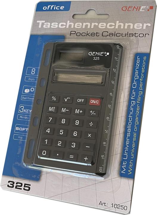 Actual product image Genie 8-digit (Solar cells, Batteries)