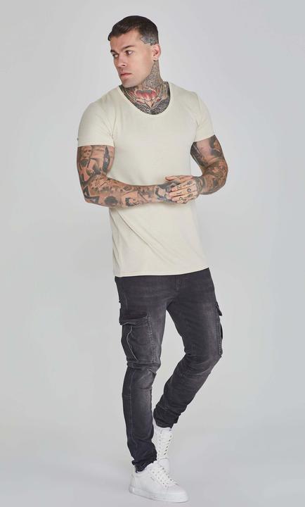 Immagine prodotto Siksilk T-shirt Muscle Fit in ecru (M)