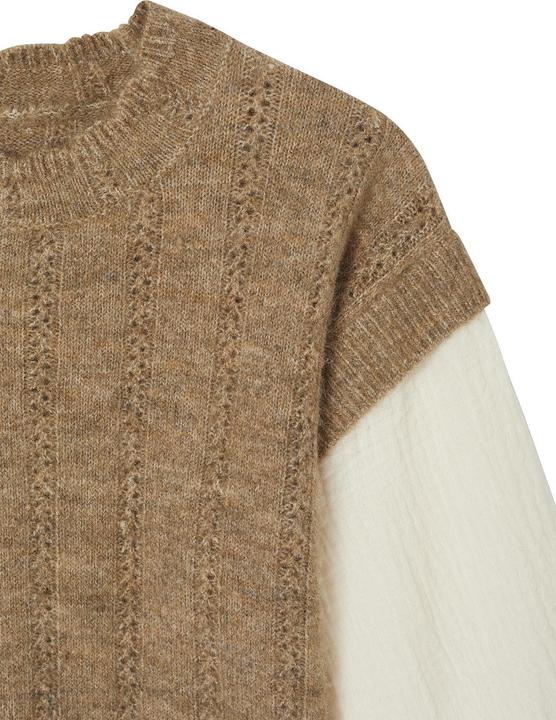 Actual product image Vertbaudet Mädchen 2-in-1-Pullover, Ajourstrick (128)