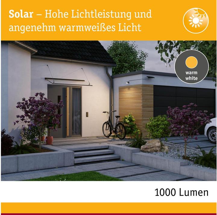 Image du produit Paulmann Solar Wandfluter Flotas (700 lm, IP65)