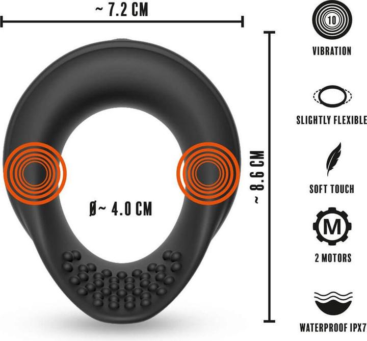 Actual product image Rebel Ball Ring with Vibration (4 cm)