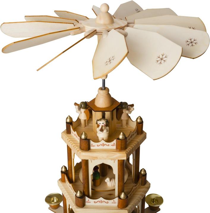 Image du produit Brubaker Weihnachtspyramide mit handbemalten Figuren