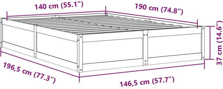 Produktbild vidaXL Bettgestell (140 x 190 cm)