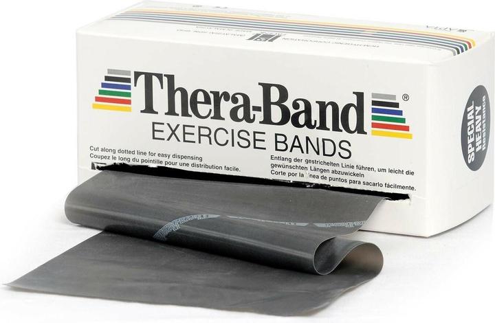 Immagine prodotto TheraBand Thera Band 45mx12.7cm schwarz spezial stark (0.46 m, Special Strong)