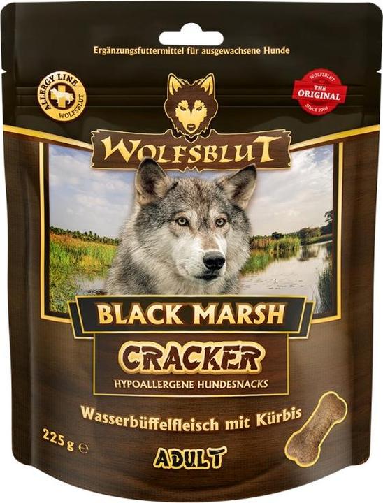 Actual product image Wolfsblut Cracker dog snacks Black Marsh with water buffalo 225 g (Adult, 1 pcs., 225 g)