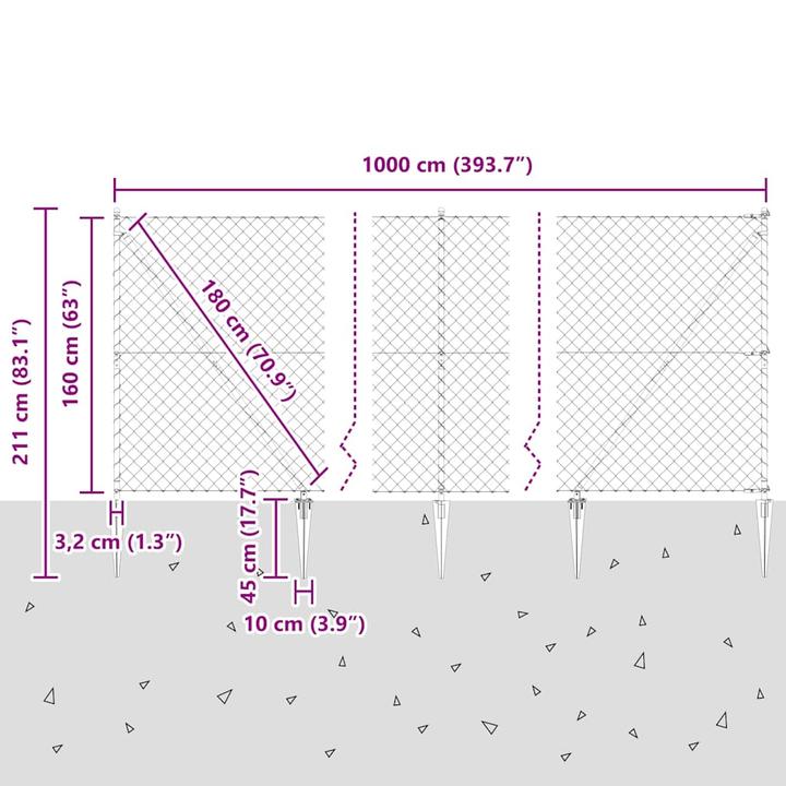Produktbild vidaXL Zaunpfosten