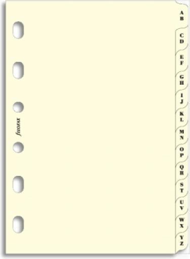 Produktbild Filofax Einlage Pocket Register A-Z créme